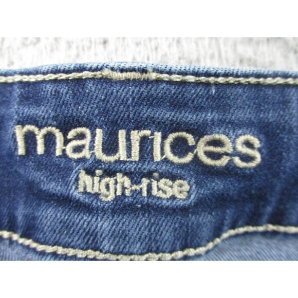 Maurice's High-Rise Cropped Slim Fit Jeans Women's 10 Blue Cotton Blend Denim - Picture 8 of 9